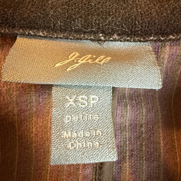 J. Jill Brown & Purple Velvety Floral Blazer Business, Arsty, Poet - Picture 4 of 8